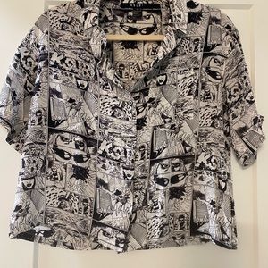 Ksubi Comic Cropped Shirt